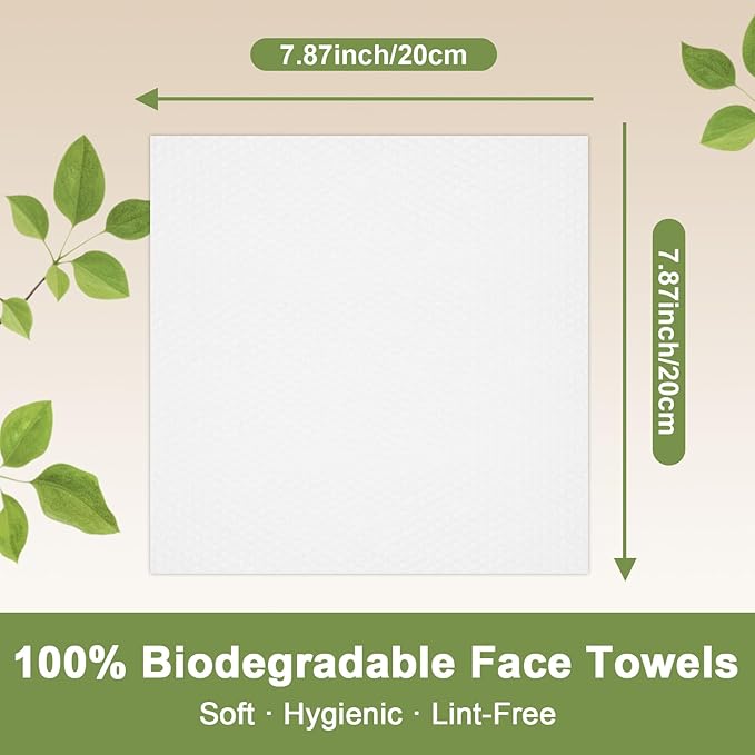 KODAMO Disposable Face Towels – 120 Count Soft & Thick Facial Towelettes for Women & Men – Travel-Friendly Cotton Tissue, Fresh Makeup Remover & Cleansing Cloths