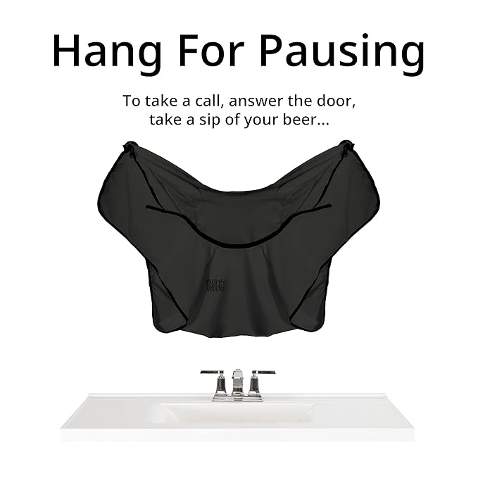 Beard King Beard Bib Apron - As Seen on Shark Tank – Gifts for Him, Stocking Stuffers for Men, Mens Gift, Black