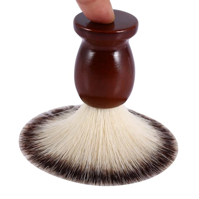 Professional Male Beard Shaving Brush Cleaning Nylon Hair & Wood Handle Barber Tool