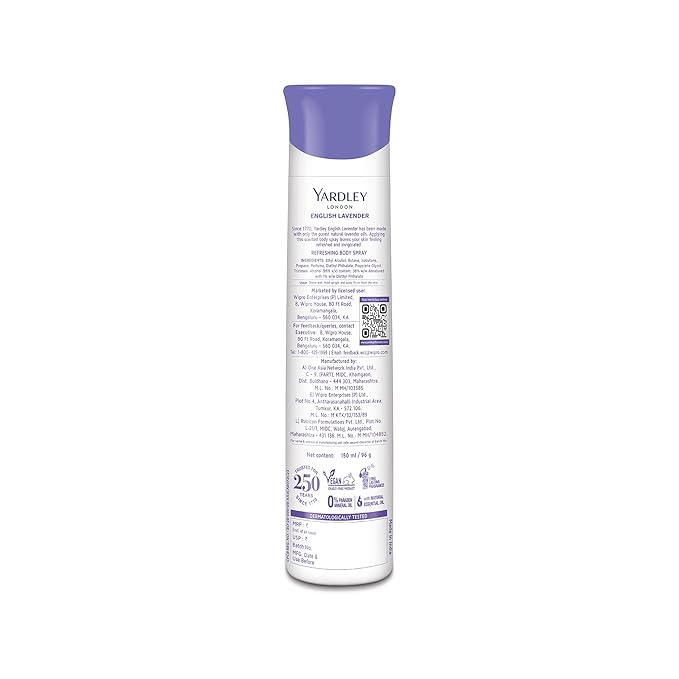 Yardley London Referishing Body Spray English Lavender 150ml