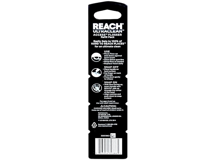 REACH Ultraclean Access Flosser Starter Bundle | Proper & Durable Oral Care & Hygiene | Effective Plaque Removal, Teeth & Gum Protection, PFAS-Free | Starter Kit + 3pk Mint Refills (28ct.)