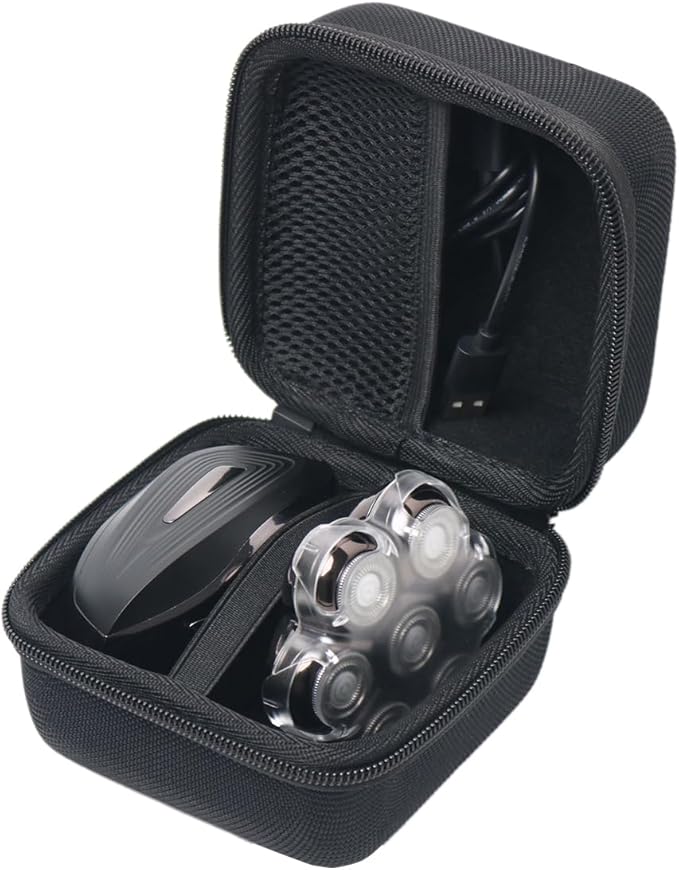 Hard Protective Travel Case Compatible with Men's Balder Boss with Mesh Pocket for Travel, Travel Storage Bag Compaitble with RMton Balder Pro Head Shaver XR7120/XR7000