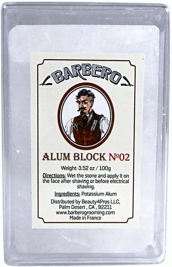 Barbero Alum Block in Plastic Case 3.52 oz / 100 g