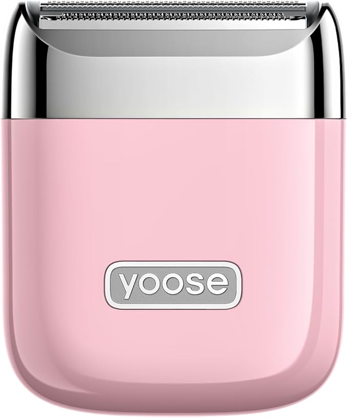yoose Electric Razors for Women, IPX7 Alloy Body Bikini Trimmer for Women (USB-C, Trimmer Comb, Multi Shaving Modes), Portable Size, Sakura Pink