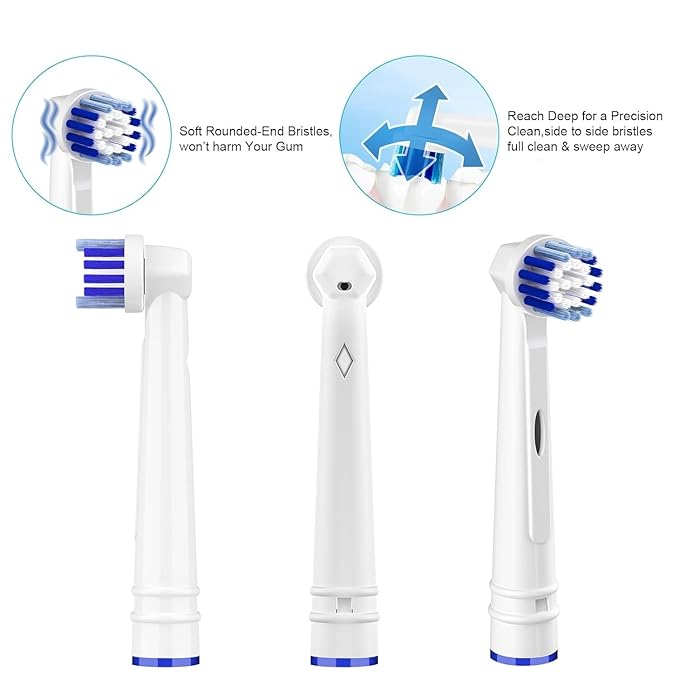 Replacement Toothbrush Heads Compatible with Oral B Braun, 4 Pack Electric Toothbrush Heads Brush Heads Refill for Oral-B 7000/Pro 1000/9600/ 500/3000/8000