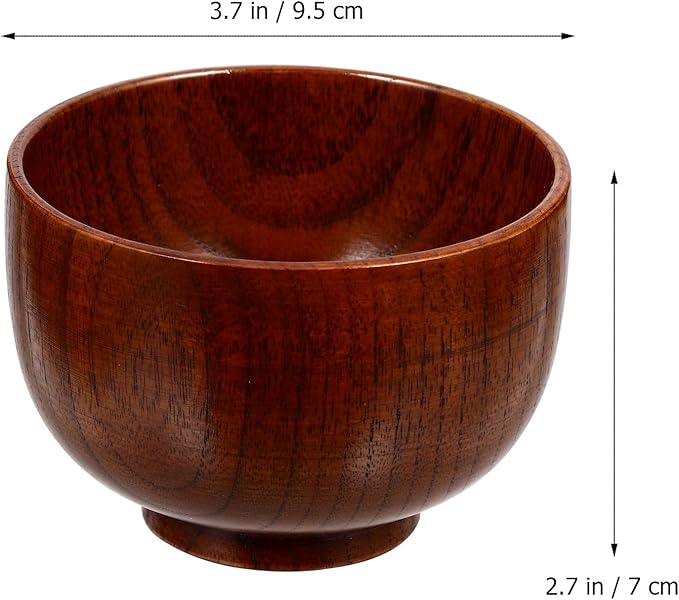 Housoutil Wooden Shaving Soap Bowl Cup, Natural Wood Shave Mug Container for Men, Sturdy Beard Shave Soap Cup Suitable for Daily Shaving Routine