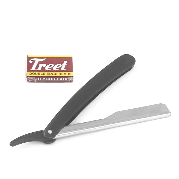 G.S Professional Barber Straight Edge Barber Razors (Black Handle Razors)