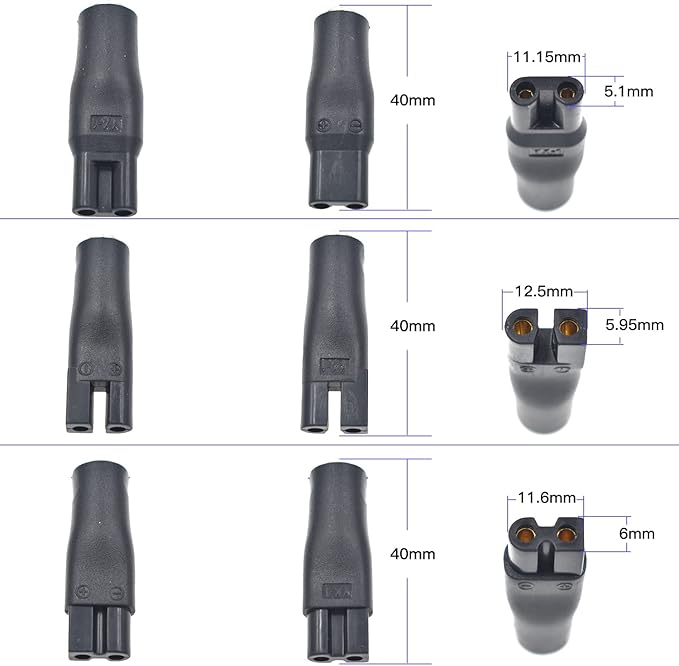 9 PCS Replacement Power Cord 5V Charger USB Adapter Suitable for Electric Hair Clippers, Beard Trimmers, Shavers, Beauty Instruments, Desk Lamps, Purifiers.