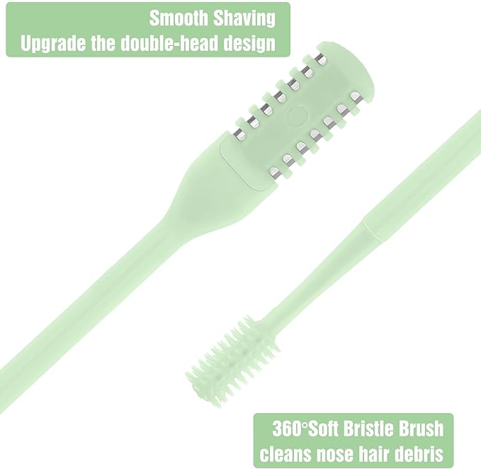 5Pcs Nose Hair Trimmer, Manual Nasal Hair Cutter for Women & Men 360 Degree Nostril-Hair Remover Clippers, Portable & Easy to Clean