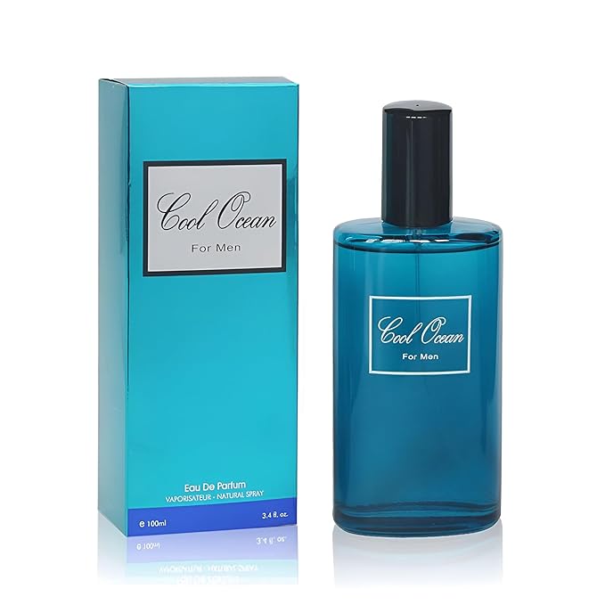 Cool Ocean Cologne for Men/Eau de Parfum Natural Spray 3.4 Fl Oz Perfume for Men Suitable for All Skin Type Fragrance Daily Used