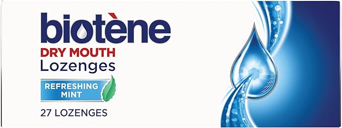 Biotene Dry Mouth Lozenges and Fresh Breath, Dry Mouth Relief and Breath Freshener, Refreshing Mint - 27 Count (Pack of 2)