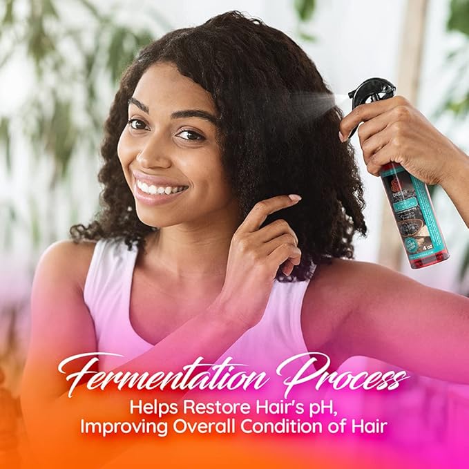 Uhuru Naturals Fermented Black Rice Water - Contains All-Natural Ingredients Detangles and Smoothens Hair Promotes Shine Helps Repair Damage and Restore pH Balance Improves Overall Hair Condition