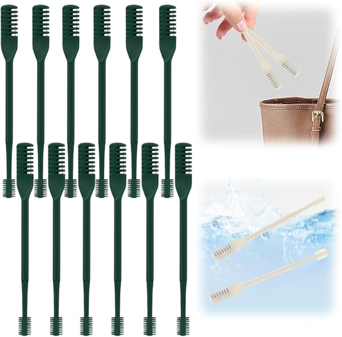 Nasal Hair Cutter, 2025 New Portable Manual Nose Hair Knife, Nasal Hair Trimmer for Men Women, 360 Rotating Nose Hair Removal Tool Travel Essential Halloween Christmas Gifts (Dark Green, 12 Pcs)