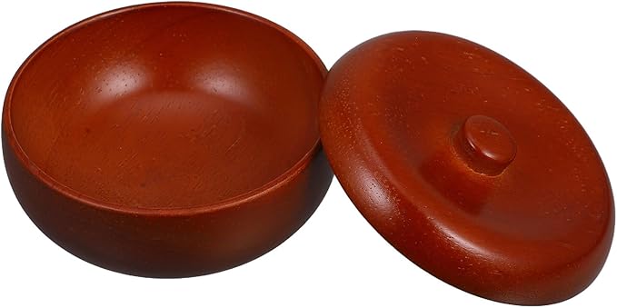Wooden Shaving Soap Bowl with Lid Men's Shaving Cream Box for Face Cleansing Sturdy Lathering Shave Soap Holder