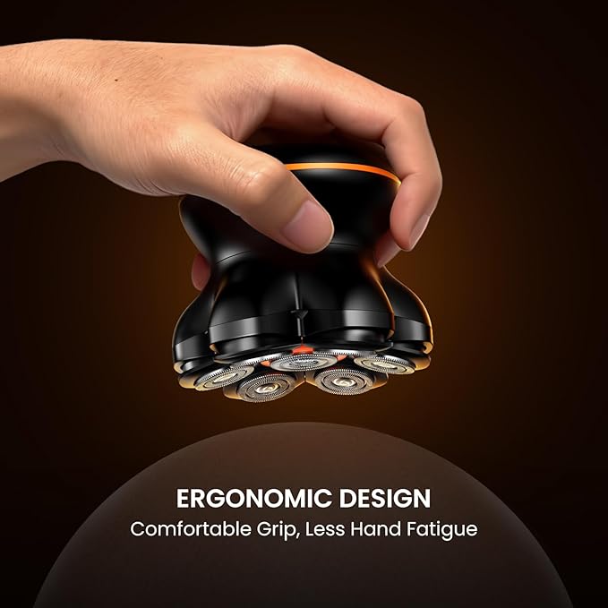 MAXGROOM® Head Shaver for Bald Men, Waterproof Electric Razor with 7D Floating Heads, Close Smooth Shave, Magnetic Detachable Blades, Long Battery Life, Dual-Speed Power, Wet/Dry Shave, Gifts for Men