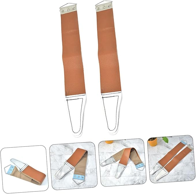 2pcs Razor Grinding Cloth Stand for Razor Straight Sharpener Hair Clipper Blade Sharpener Random Color
