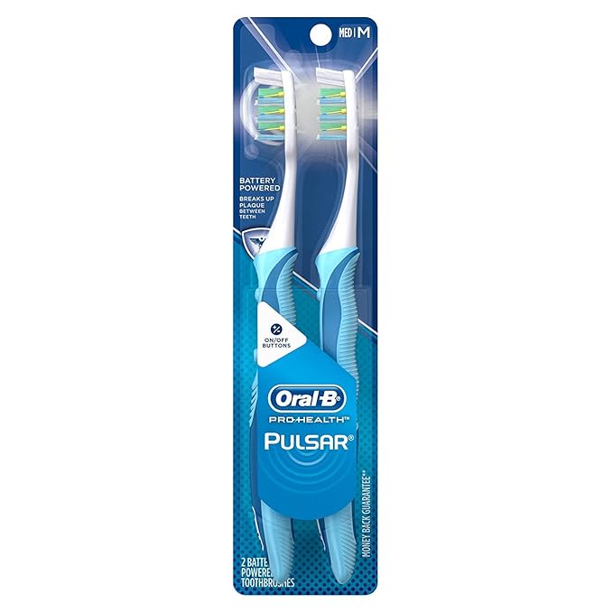 Oral-B Pulsar Vibrating Bristles Toothbrush, 4 Count - Medium (Colors May Vary)
