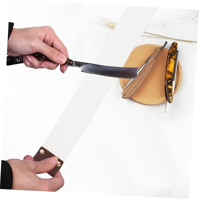 Vaguelly Professional Dual-layer Canvas Razor Strop for Easy Sharpening and Lightweight Polishing Strap for Shaving Blades and Scissors