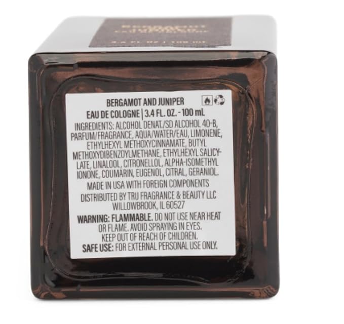 Tru Fragrance Nordic Collection Bergamot and Juniper Eau De Cologne spray 3.4 fl oz for men unboxed