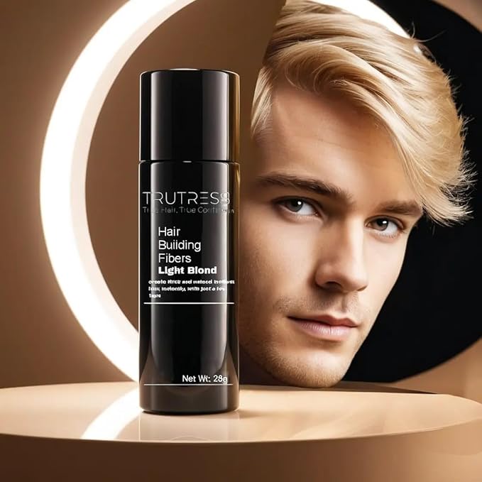 Hair Building Fibers, 28g - for Thinning Hair Instantly Thicker, Complete Looking Hair 6 Shades for Men Women (Light Blond)
