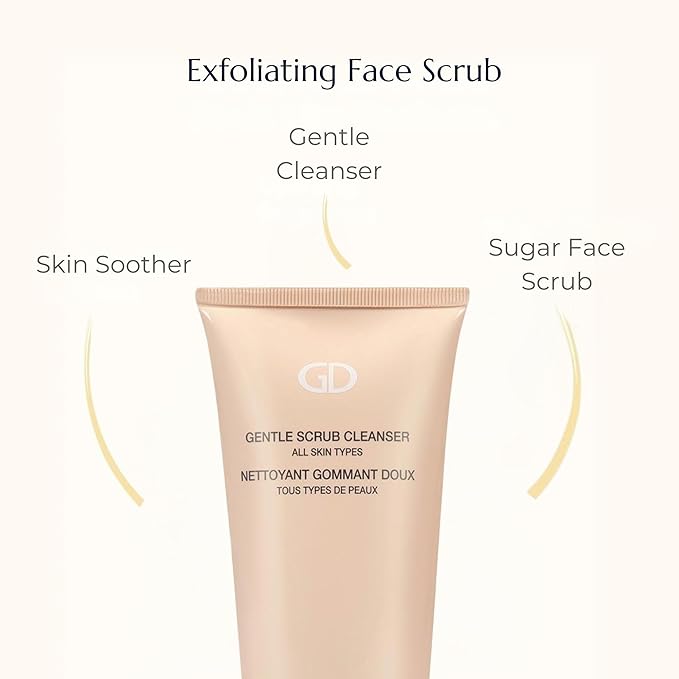 GA-DE Gentle Scrub Cleanser - Exfoliating Face Scrub with Hyaluronic Acid, Panthenol, and Vitamin E - Infused with Silica Beads - 6.7 oz