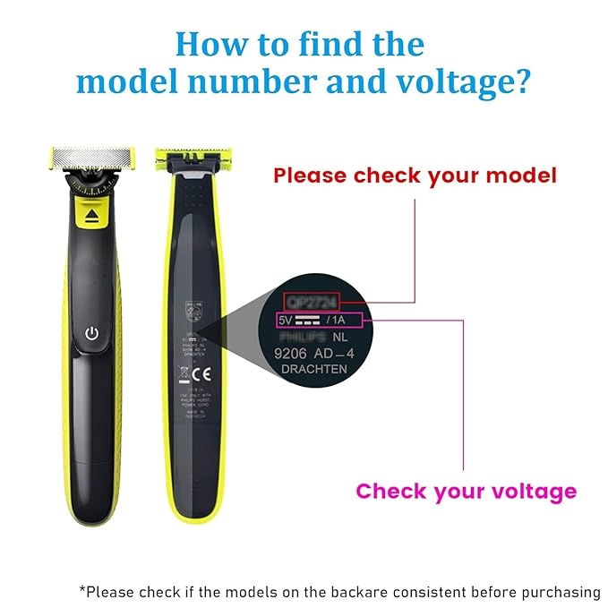 GOLDFOX 5V USB Charger Cord Compatible with Philips Norelco One Blade 360 Shaver QP2724 QP2834 QP4530 MG7910 MG9525 MG9510 MG5910 S7887 QP1924 X5006 Electric Trimmer Shaver Replacement Charging Cable