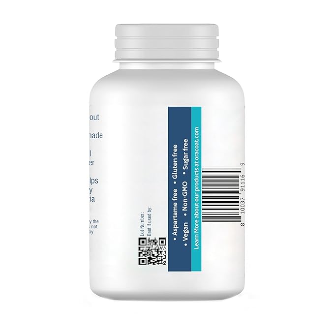 OraCoat XyliGum Dry Mouth Sugar Free Gum, 100 Piece Bottle, Peppermint Chewing Gum with Xylitol for Dry Mouth, Helps Stimulate Saliva, Breath Freshener, Supports Teeth & Gum Health