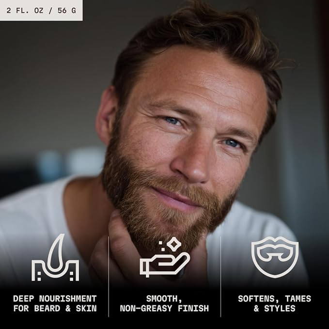 Striking Viking Beard Balm for Men - 2 Oz (1 Pack), Bergamot Thunder - Leave in Beard Conditioner - Styling Balm Made with Naturally Derived Beard Butter, Argan & Jojoba Oils