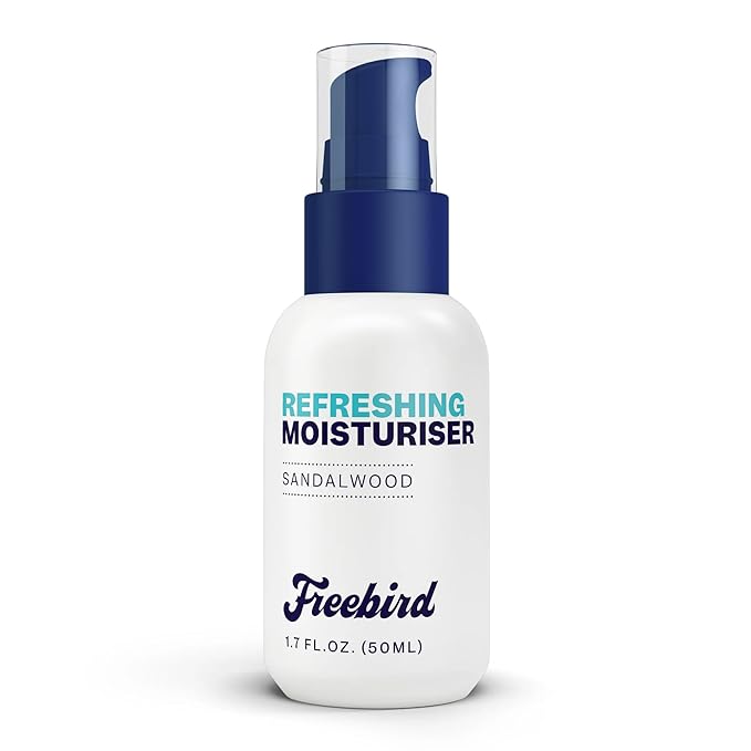 Freebird Face Moisturizer for Men, Lightweight Daily Hydrating Face Lotion with Anti-Aging Collagen, Matte Finish, Non-Greasy Formula, Soothes & Refreshes Skin, Travel Size - 50mL