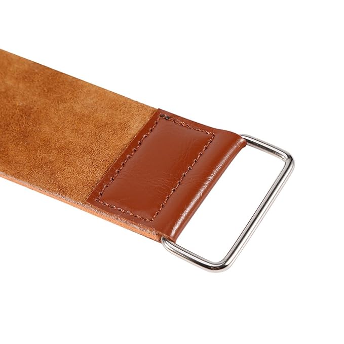 Barber Strop Leather, Leather Strop for Straight Sharpening and Smooth, Sharpening Strap, 8.5" Straight Strops Cow Strap Hair Removal Strops