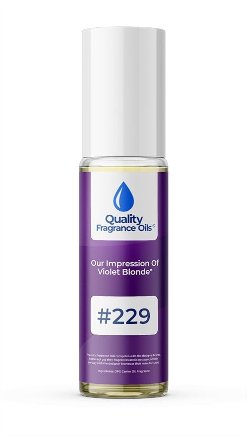 Quality Fragrance Oils' Violet Blonde for Women Impression #229 | Long-Lasting Perfume Oil, Alcohol-Free, Strong Scent, 10ml Roll-On | Affordable Alternative to Designer Fragrances
