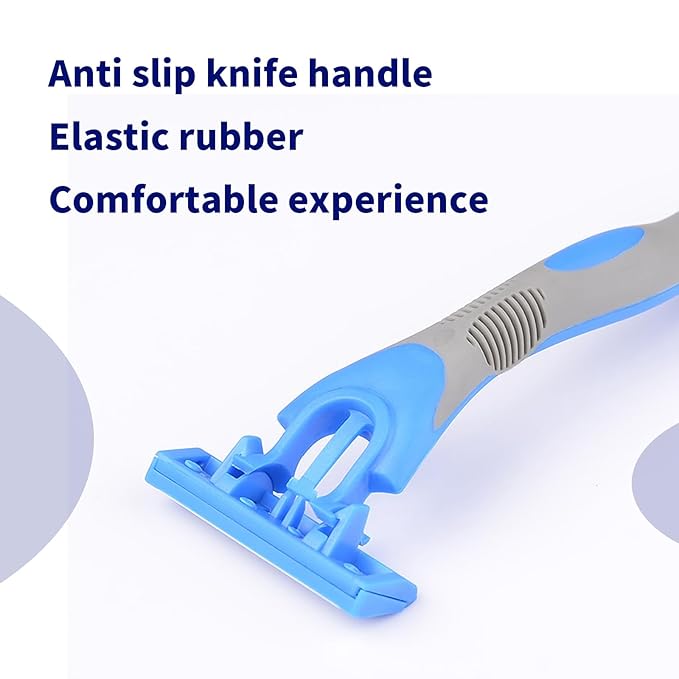 Men's Disposable Razors, 3-Blade Razors with Lubricating Strip and Pivoting Head, | Disposable Mens Razors for Shaving Sensitive Skin 12 count Blue