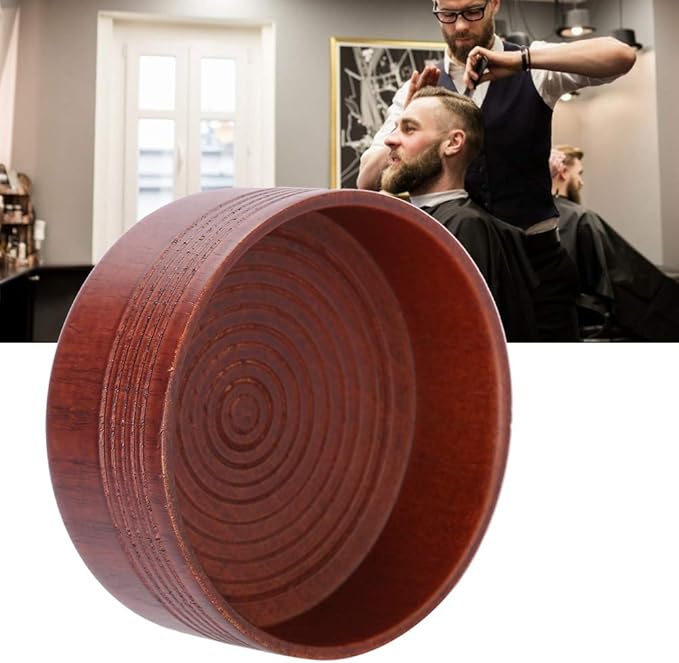 ZJchao Oak Shaving Soap Bowl, Wooden Shaving Soap Bowl Cup Mug Tool for Man Shaver Cleansing Foam Round with The Aim of to Deliver The Best Shave of Your Life and Convenient