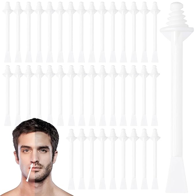 100 Pcs Small Wax Sticks, Disposable Dual-Ended Nose Applicator, Plastic Nose Waxing Sticks for Nostril Cleaning, Ear Face Hair Removal for Men Women, Painless Hair Removal Tools