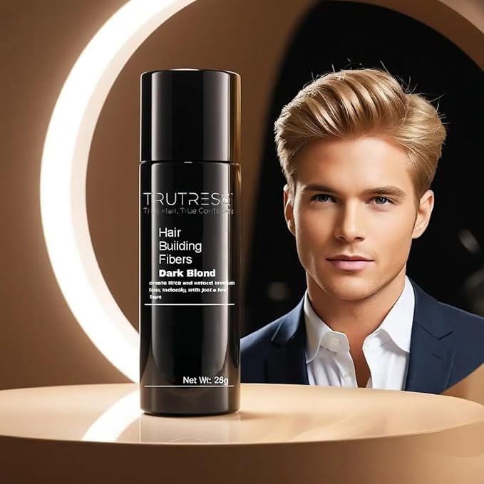 Hair Building Fibers, 28g - for Thinning Hair Instantly Thicker, Complete Looking Hair 6 Shades for Men Women (Dark Blond)