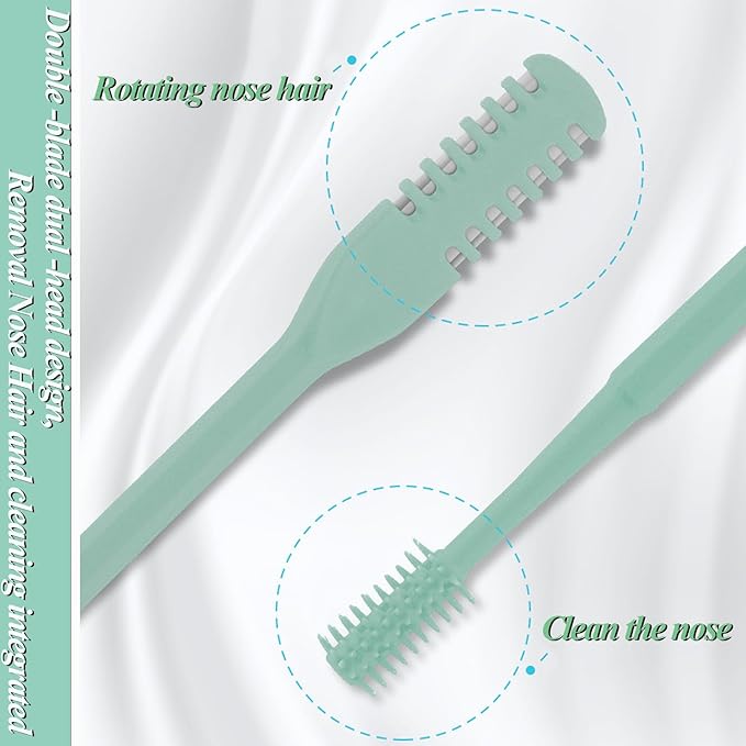 Nose Hair Trimmer for Women and Men, 3 Pack Travel Size Portable Nose Hair Cutter, Double-Sided Safe Round Head, Painless Stainless Steelr, Washable Grooming Tool