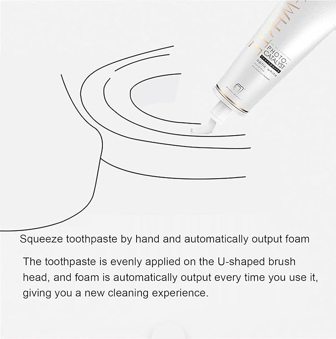 VIDECOR Toothbrush, Electric Sonic Toothbrush Automatic Cleaning Toothbrush, U-Shaped Teeth whitening Brush, 360° Ultrasonic Electric Toothbrush for Adult,A