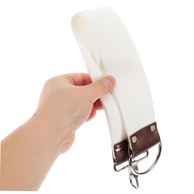 FRCOLOR Dual Layer Canvas Razor Strop Belt for Professional Barbers Personal Use Versatile Shaving Strap for Straight Razors Lightweight Portable Design for