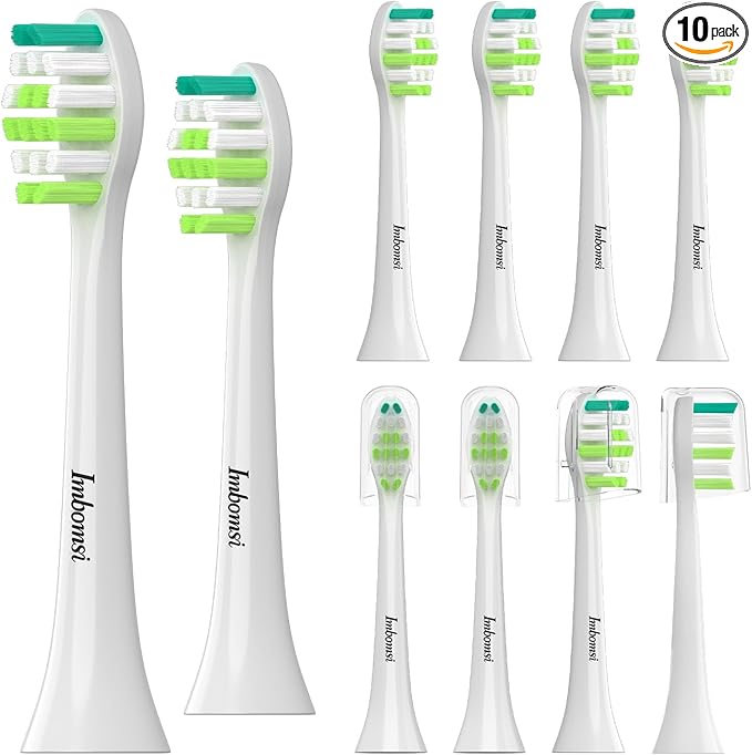Replacement Toothbrush Heads for Philips Sonicare Replacement Heads, Replacement Brush Head Compatible with Phillips Sonicare Electric Toothbrush, Dupont bristles,10 Pack
