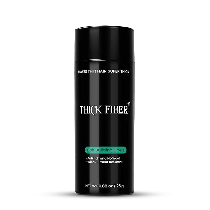 THICK FIBER Hair Fibers for Thinning Hair & Bald spots (LIGHT BLONDE) - 25g Bottle - Conceals Hair Loss in Seconds - Hair Powder for Women & Men