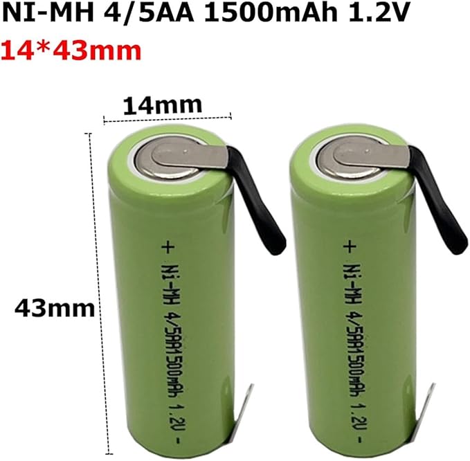 1500mAh Ni-MH 4/5AA Battery .Compatible WithBraun Oral B 3728 3754 3756 Electric Toothbrush