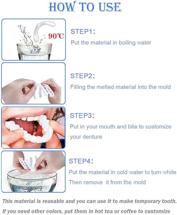Brige Smile Teeth Denture Temporary False Teeth Improve Smile