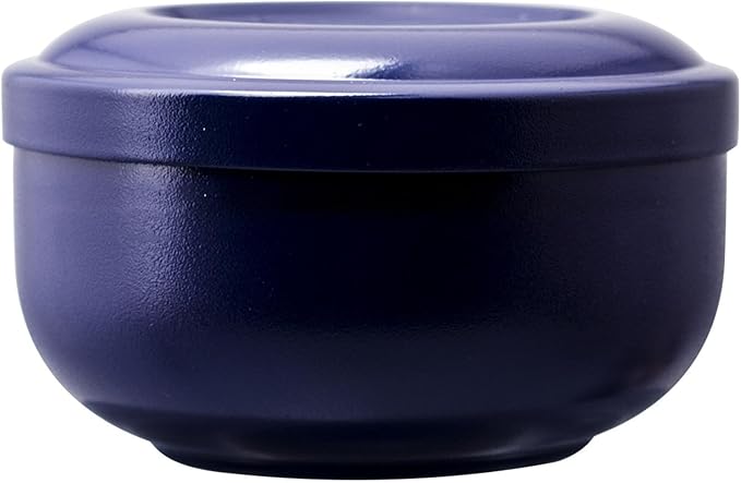 Yinhing Stainless Steel Shaving Bowl with Lid,Blue Shaving Mug for Shave Cream and Soap Blistering,Unbreakable Shaving Cup for Wet Shaving