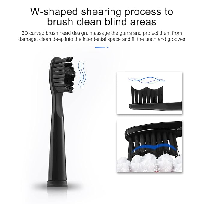 5 Pack Electric Toothbrush Replacement Heads Compatible with Fairywill FW-507/508/551/515/917/959/2011,FW-D1/D3/D7/D8,Toothbrush Replacement Heads Compatible with SEAGO 958/2316/SGKIDS-2303