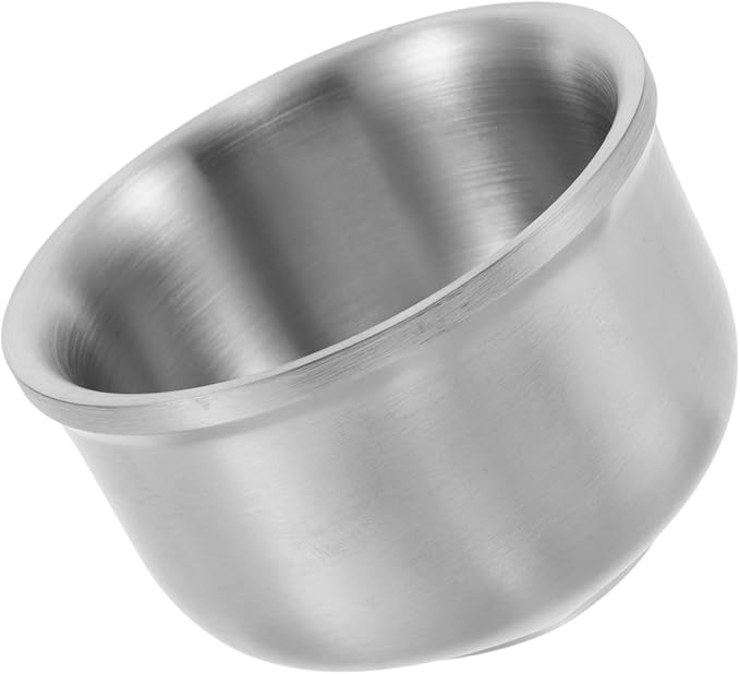Men Shaving Bowl Stainless Steel Shaving Soap Bowl Razor Cleaning for Beard Lathering Facial Cleansing Foam