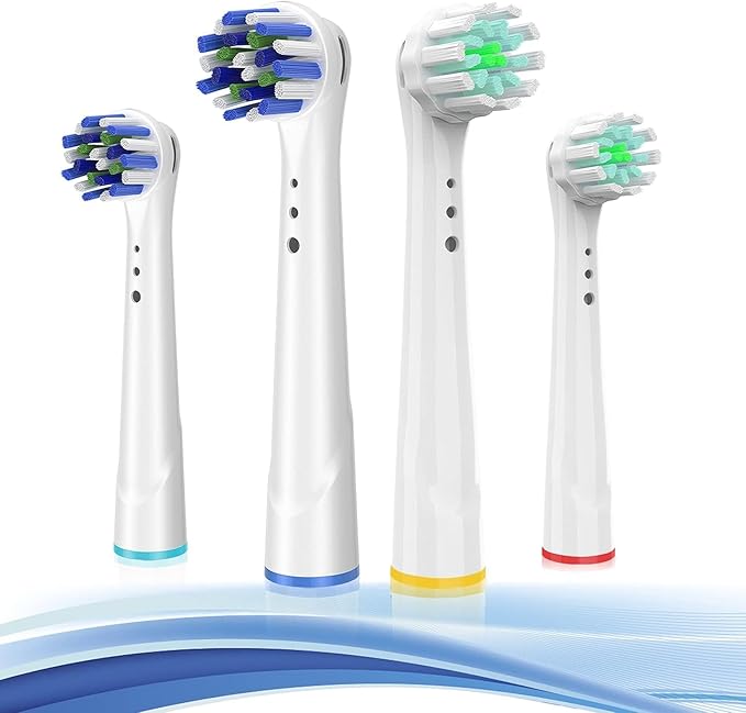 Replacement Toothbrush Heads for Oral B Braun, 4 Pack Professional Electric Toothbrush Heads, Precision Clean Brush Heads Refill Compatible with Oral-B 7000/Pro 1000/9600/ 5000/3000/8000 (4pack)