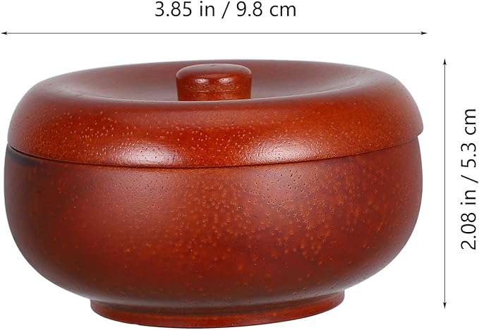 Shaving Soap Bowl with Lid, Oak Wood Shaving Foam Bowl for Men, Beard Shave Cream Box, Barber Soap Dish for Facial Cleansing and Razor Use