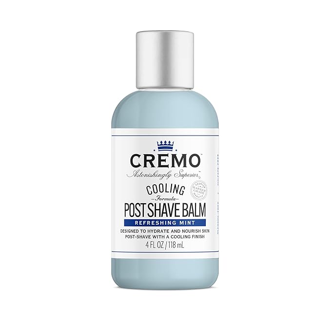 Cremo Cooling Formula Post Shave Balm, Soothes, Cools And Protects Skin From Shaving Irritation, Dryness and Razor Burn, 4 Oz