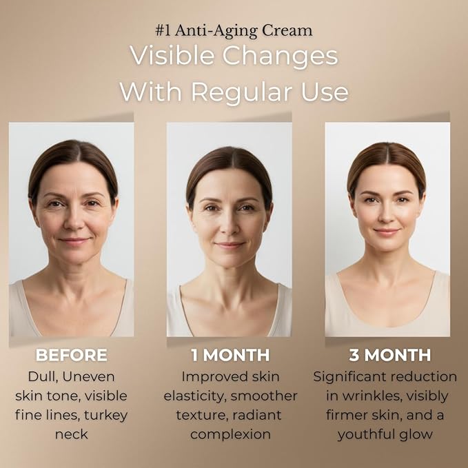Collagen & Retinol Anti-Aging Face Cream - 24-Hour Hydration & Renewal - Anti Wrinkle Cream for Women & Men - Niacinamide, Hyaluronic Acid, Vitamin C & E - All Skin Types, 1.7 FL Oz