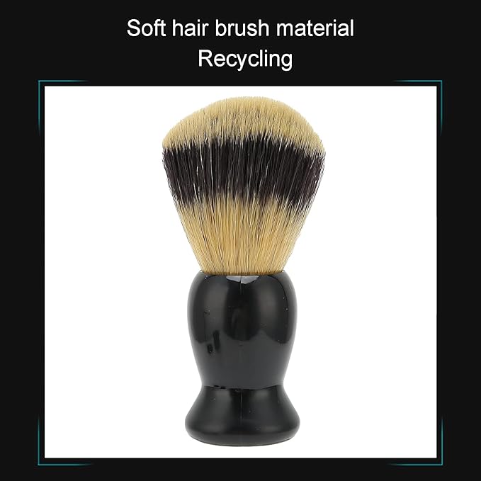 Shaving Brush Kit, Soft Brush Hair 3pcs Beard Shaving Brush Long Lasting for Father's Day Gifts for Birthday Male